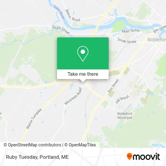 Ruby Tuesday map