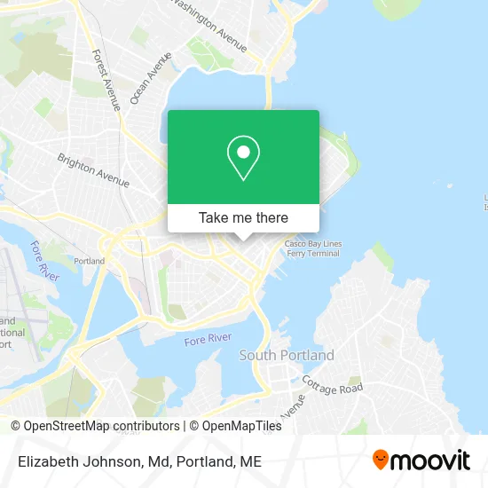 Elizabeth Johnson, Md map