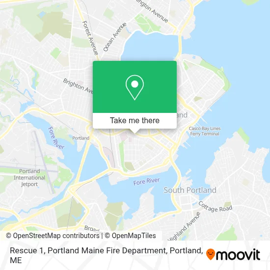Rescue 1, Portland Maine Fire Department map