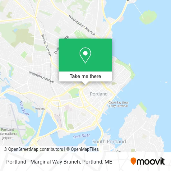 Portland - Marginal Way Branch map