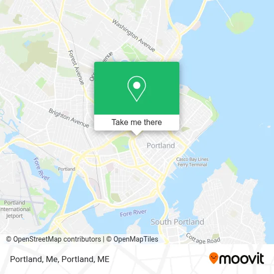 Portland, Me map