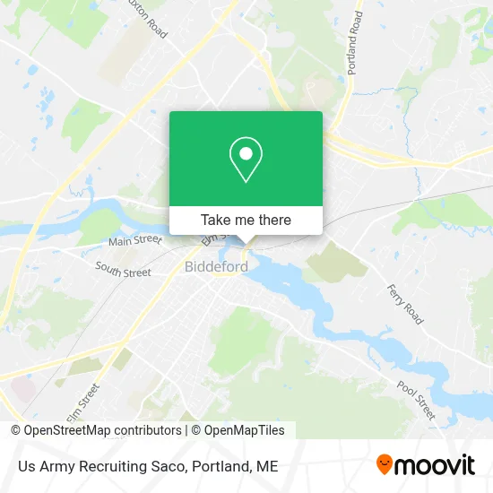 Us Army Recruiting Saco map