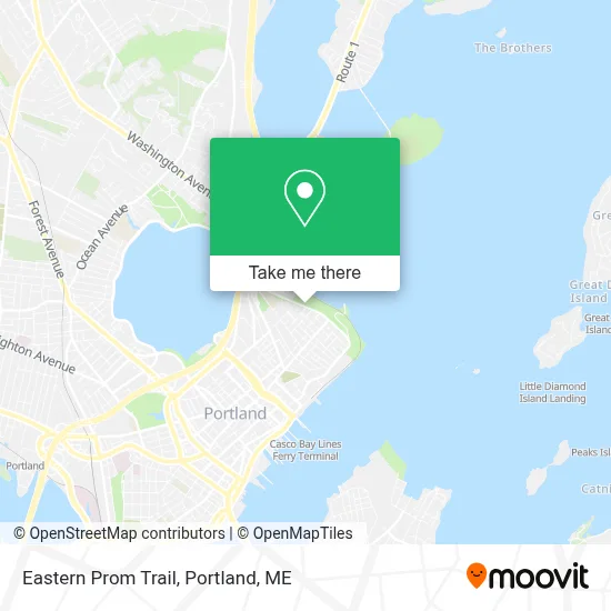 Eastern Prom Trail map