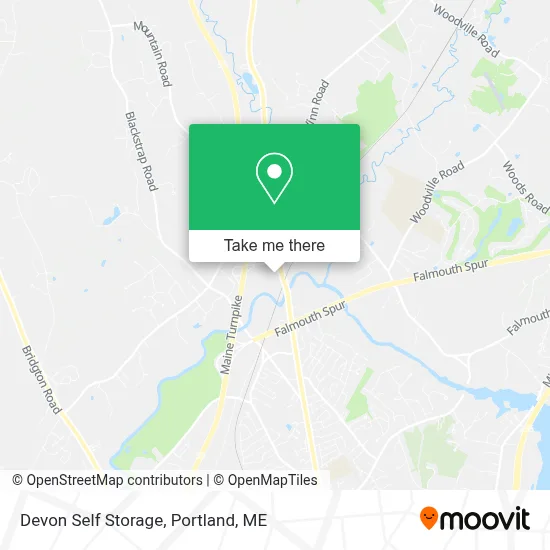 Devon Self Storage map