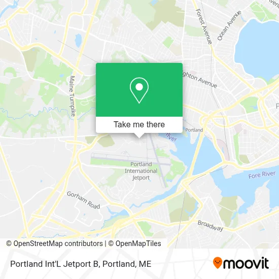 Portland Int'L Jetport B map