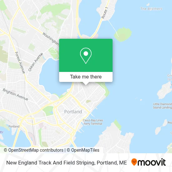 New England Track And Field Striping map