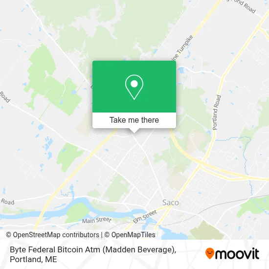 Byte Federal Bitcoin Atm (Madden Beverage) map