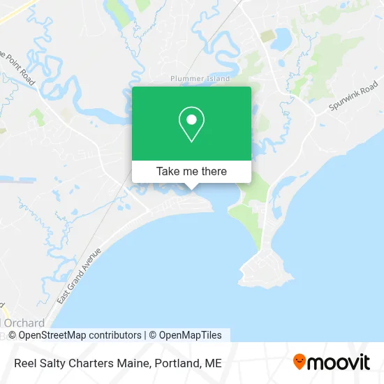 Reel Salty Charters Maine map