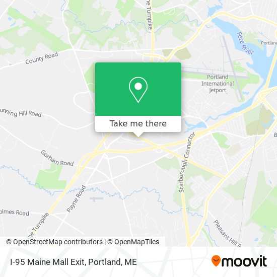 I-95 Maine Mall Exit map