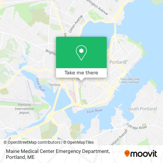 Maine Medical Center Emergency Department map