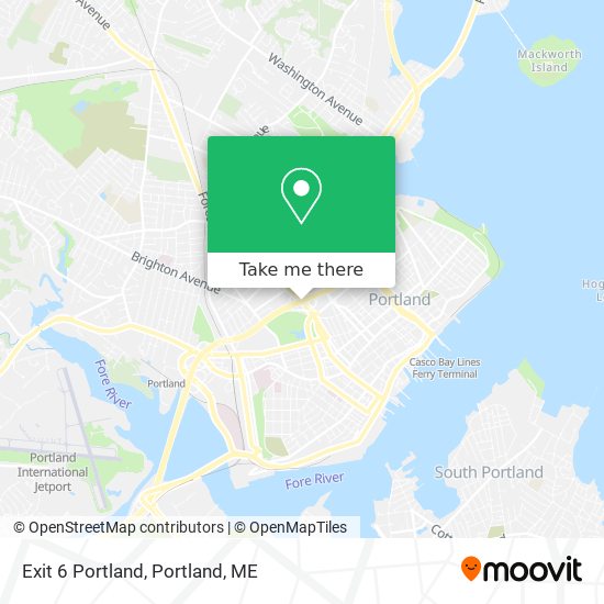 Exit 6 Portland map