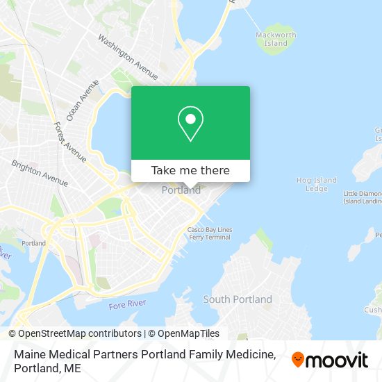 Maine Medical Partners Portland Family Medicine map
