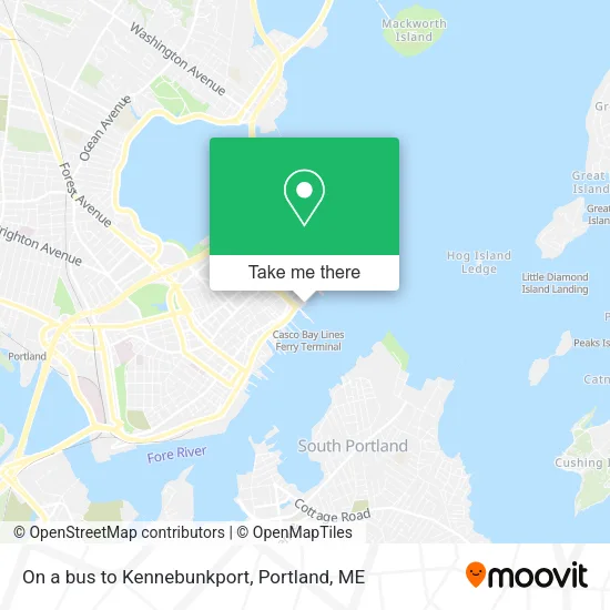 Mapa de On a bus to Kennebunkport