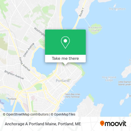 Anchorage A Portland Maine map