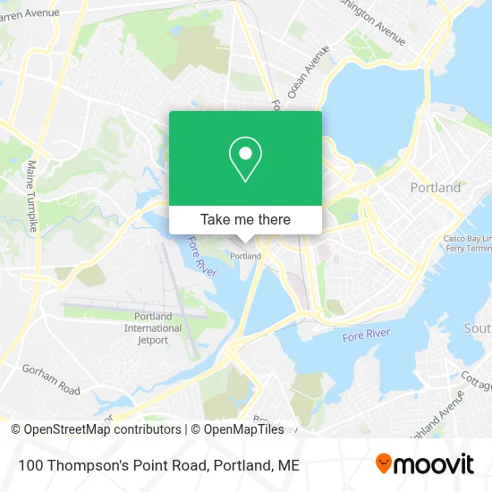100 Thompson's Point Road map