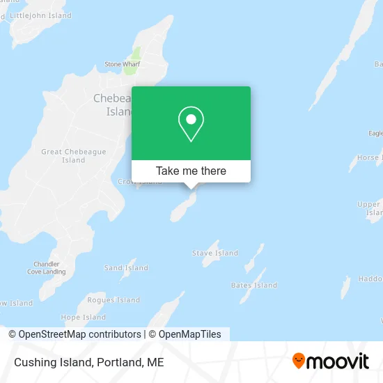 Cushing Island map