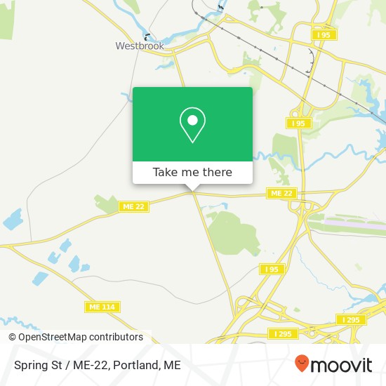 Spring St / ME-22 map