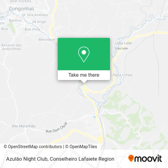 Azulão Night Club map