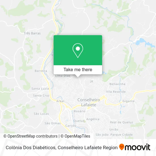 Colônia Dos Diabéticos map