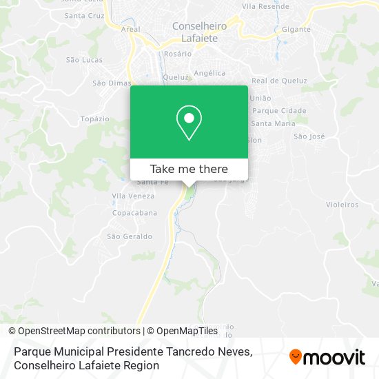 Mapa Parque Municipal Presidente Tancredo Neves