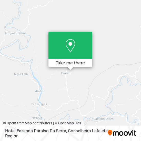 Hotel Fazenda Paraíso Da Serra map