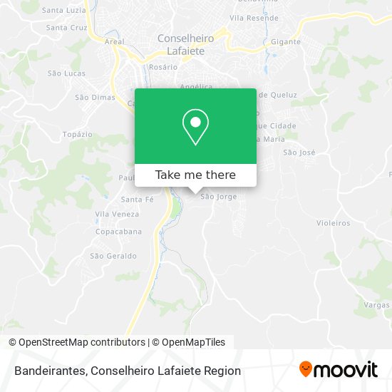 Bandeirantes map