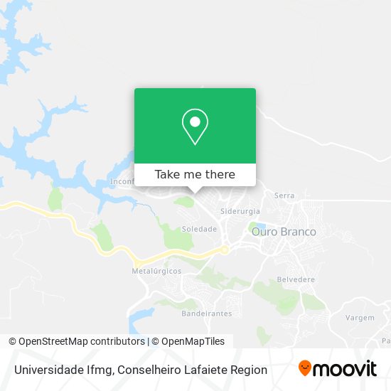 Universidade Ifmg map