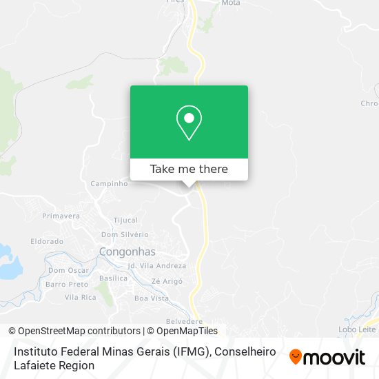 Instituto Federal Minas Gerais (IFMG) map
