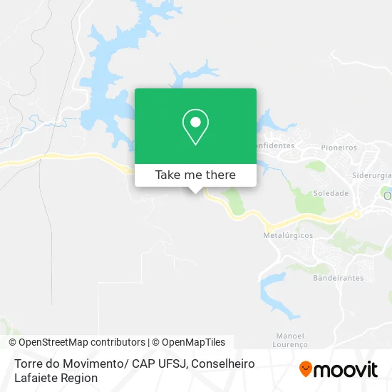 Torre do Movimento/ CAP UFSJ map