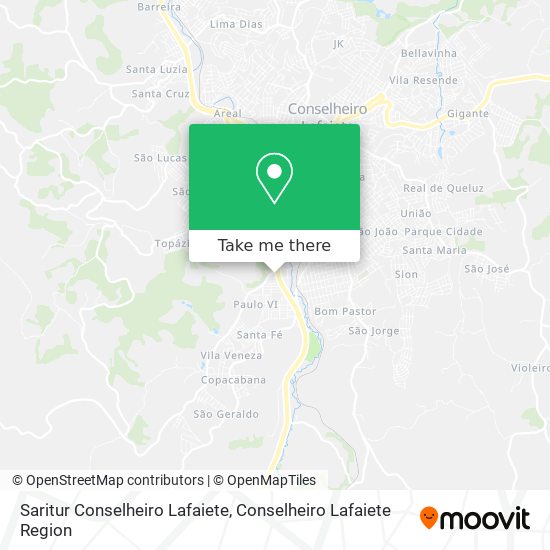 Saritur Conselheiro Lafaiete map