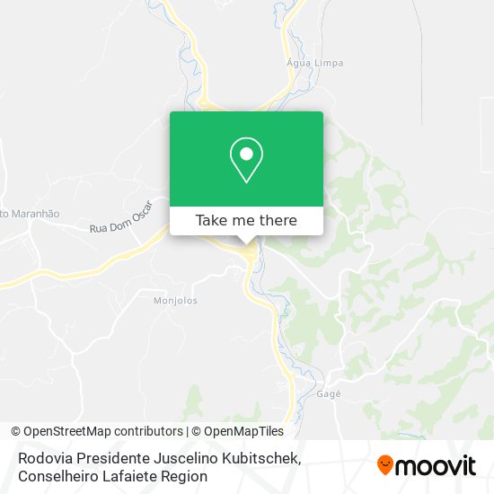 Rodovia Presidente Juscelino Kubitschek map