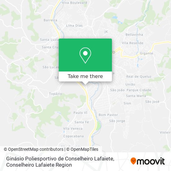 Ginásio Poliesportivo de Conselheiro Lafaiete map