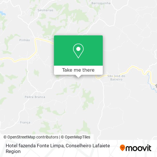 Hotel fazenda Fonte Limpa map