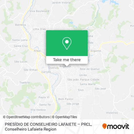 PRESÍDIO DE CONSELHEIRO LAFAIETE – PRCL map