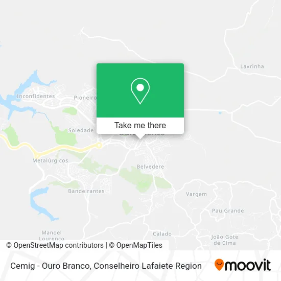 Cemig - Ouro Branco map