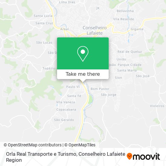 Orla Real Transporte e Turismo map