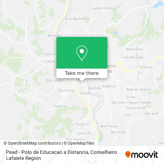 Pead - Polo de Educacao a Distancia map