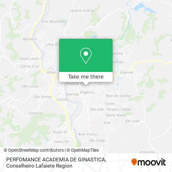 PERFOMANCE ACADEMIA DE GINASTICA map