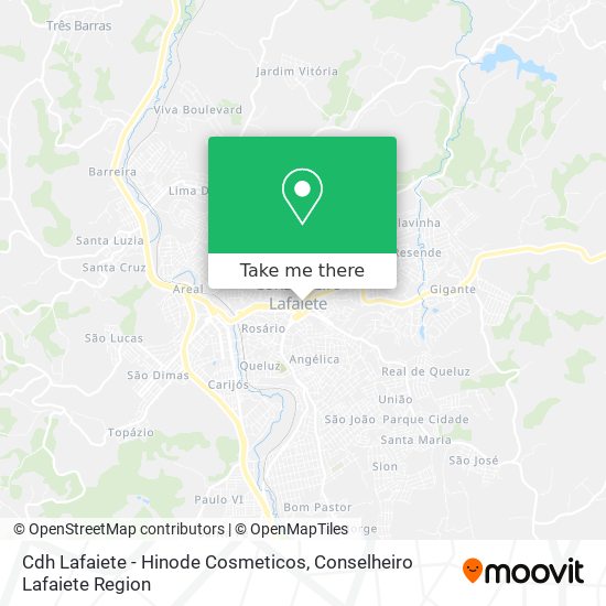 Cdh Lafaiete - Hinode Cosmeticos map