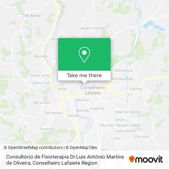 Consultório de Fisioterapia Dr.Luis Antônio Martins de Oliveira map