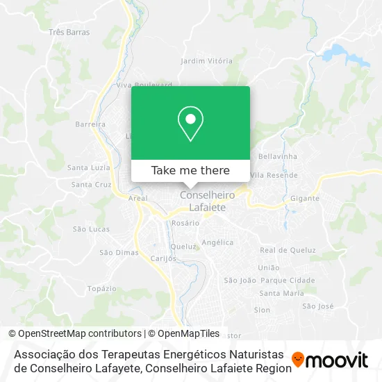 Associação dos Terapeutas Energéticos Naturistas de Conselheiro Lafayete map