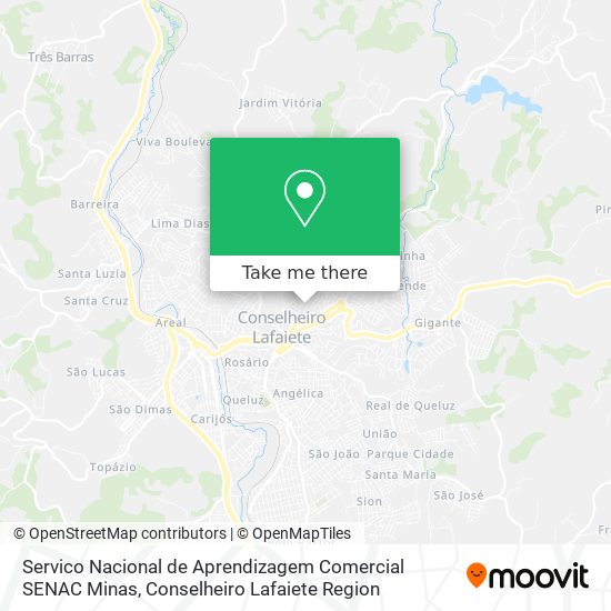 Servico Nacional de Aprendizagem Comercial SENAC Minas map