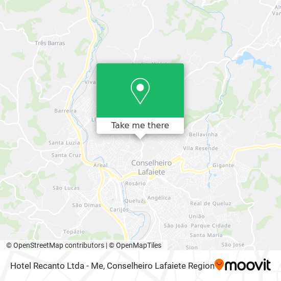 Hotel Recanto Ltda - Me map