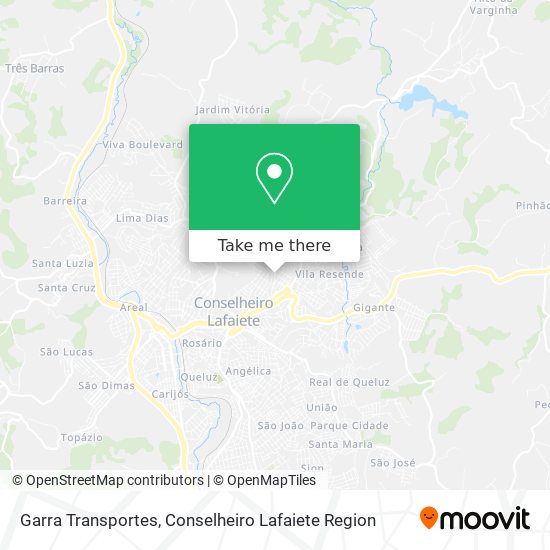 Garra Transportes map