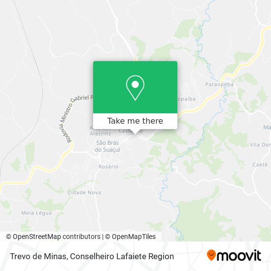 Trevo de Minas map