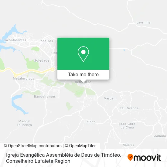 Igreja Evangélica Assembléia de Deus de Timóteo map