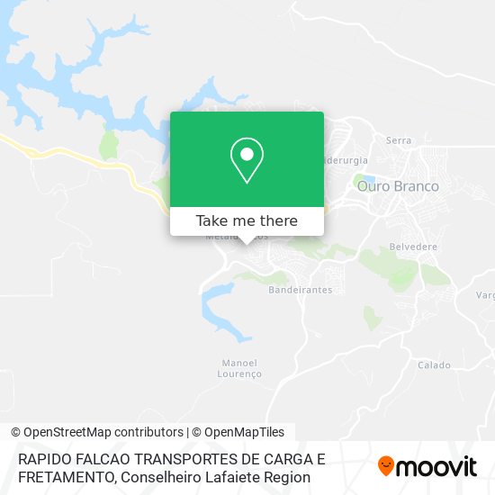 Mapa RAPIDO FALCAO TRANSPORTES DE CARGA E FRETAMENTO