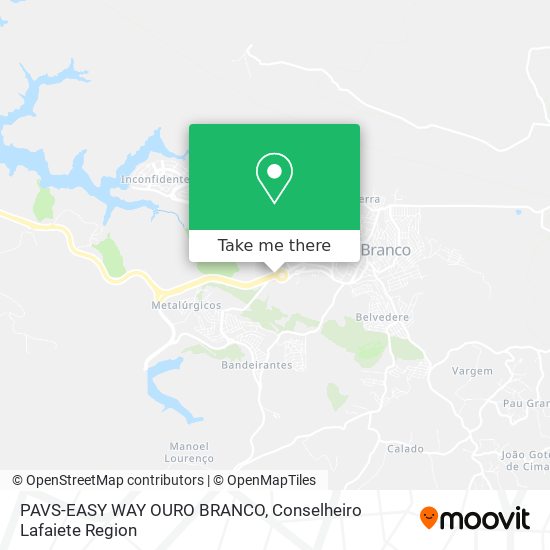 Mapa PAVS-EASY WAY OURO BRANCO