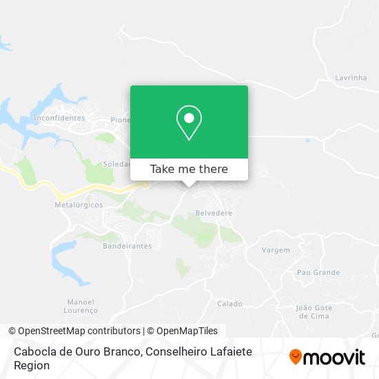 Cabocla de Ouro Branco map