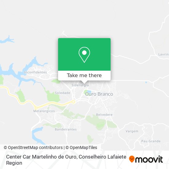 Center Car Martelinho de Ouro map